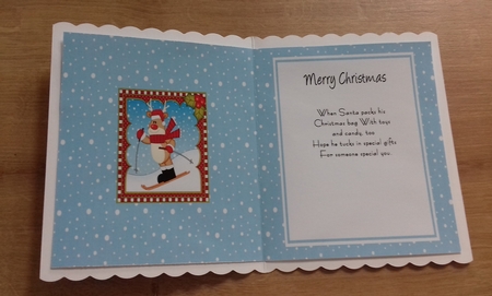 Christmas Rudolph square landscape insert by Honorscard Appleby