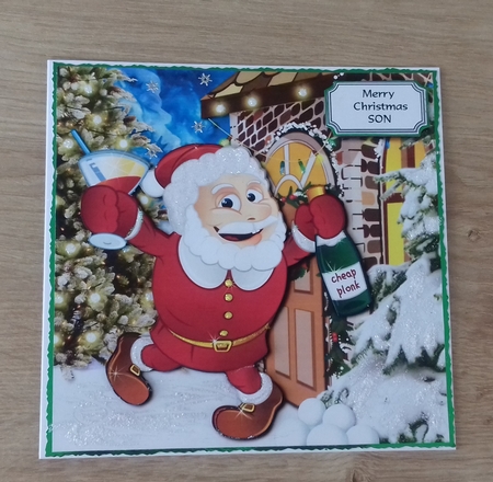 Tipsy Santa by Honorscard Appleby