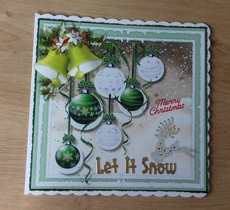 Beautiful Green  Baubles and Bells  by Honorscard Appleby