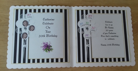 Gold Edged Balloon Insert by Honorscard Appleby