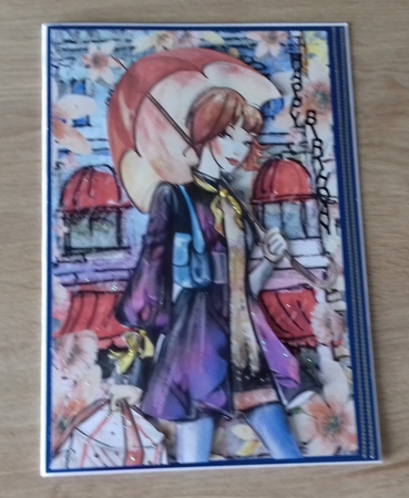 Rainy Day Quick card/Topper by Honorscard Appleby