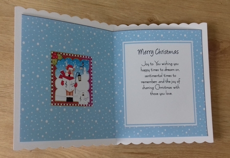 Christmas Rudolph square landscape insert by Honorscard Appleby