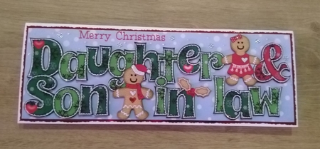 Gingerbread Couple Daughter and Son in law large dl by Honorscard Appleby