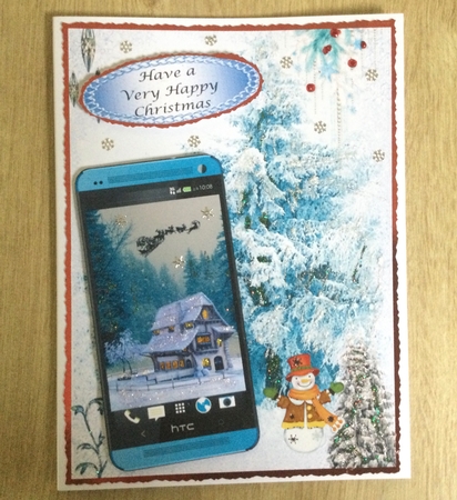 Christmas Cottage Phone card by Honorscard Appleby
