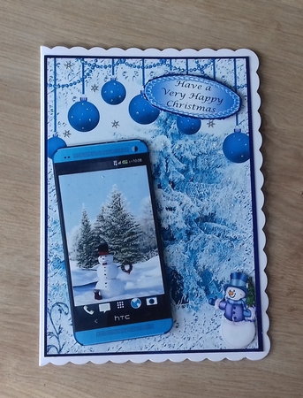 Christmas Snowman Phone card 2 by Honorscard Appleby