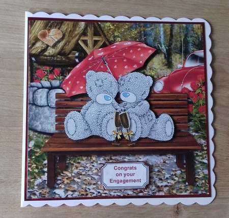 Tatty teddy anniversary, engaagement or valentine by Honorscard Appleby