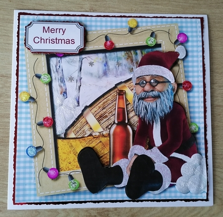 Beer drinking Santa by Honorscard Appleby