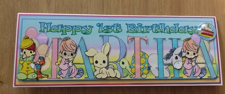 LITTLE CUTIES - MARTHA 1ST BIRTHDAY by Honorscard Appleby