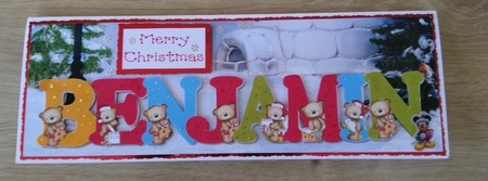 BUTTON BEARS XMAS - BENJAMIN by Honorscard Appleby