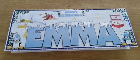 SNOW CAPPED NAMES - EMMA by Honorscard Appleby