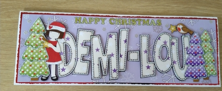 Christmas Girl DEMI-LOU large dl by Honorscard Appleby
