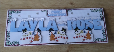 SNOW CAPPED NAMES - LAYLA-ROSE by Honorscard Appleby