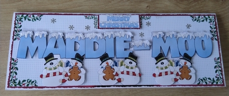 SNOW CAPPED NAMES - MADDIE-MOO by Honorscard Appleby