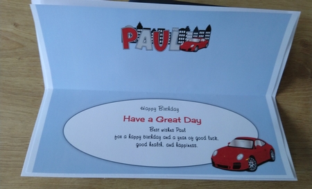 Porsche and the City PAUL large dl insert by Honorscard Appleby