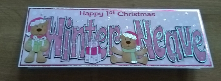 1st Christmas Teddies WINTER NEAVE large dl by Honorscard Appleby