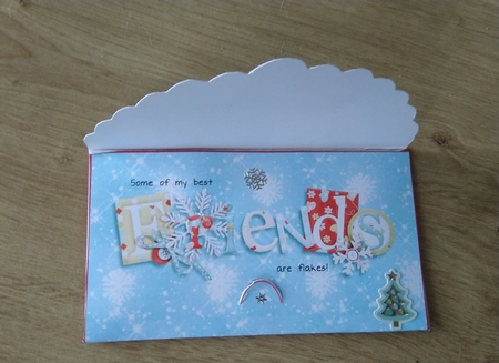 Christmas snowflake friends red gift money wallet by Honorscard Appleby