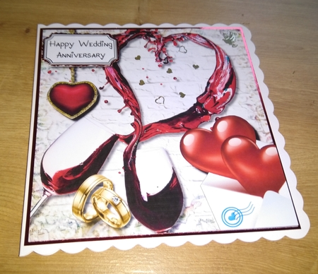 Anniversary and red wine by Honorscard Appleby