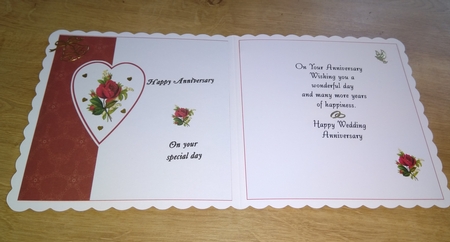 Heart & Roses Insert by Honorscard Appleby