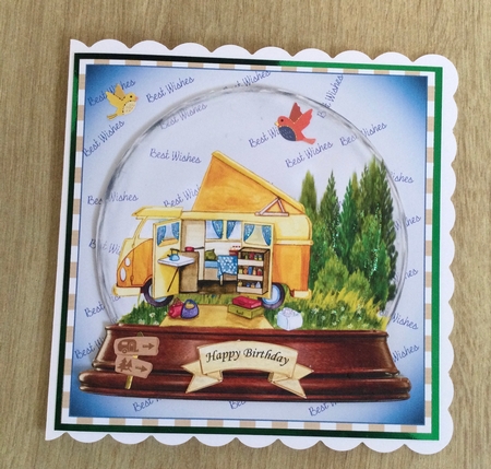 CAMPERVAN AHOY GLOBE  by Honorscard Appleby
