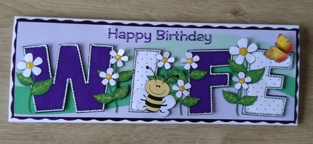 Flowers and Bees WIFE large dl by Honorscard Appleby