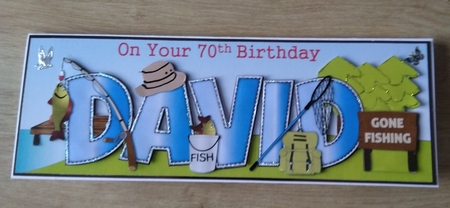 Fishing DAVID 70th large dl by Honorscard Appleby