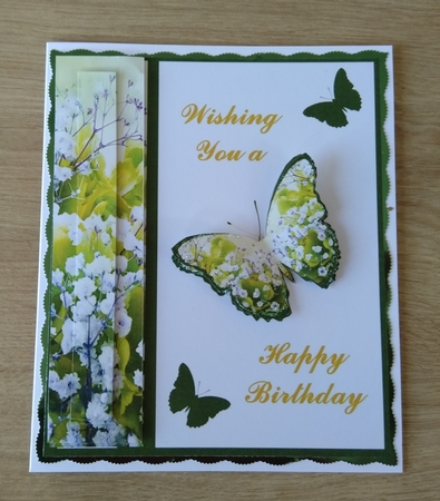 butterfly birthday wishes green by Honorscard Appleby