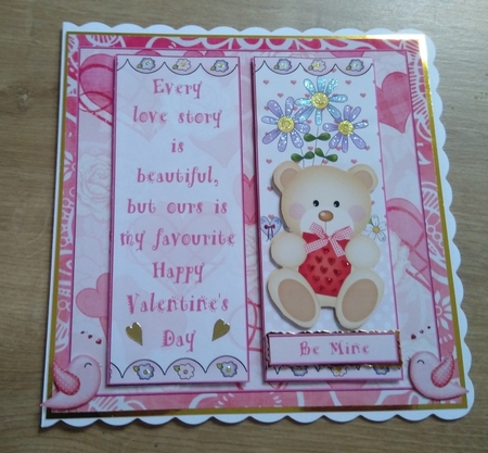 Happy Valentines Day Decoupage/Pyramid Topper 16 by Honorscard Appleby