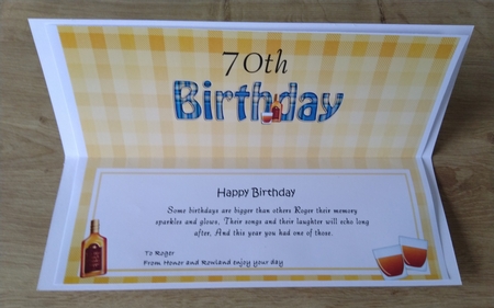 Large DL Tartan HAPPY BIRTHDAY insert by Honorscard Appleby