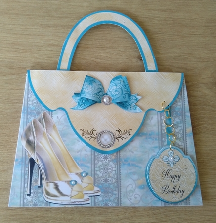 Silk Striped Handbag Shaped Card Mini Kit by Honorscard Appleby