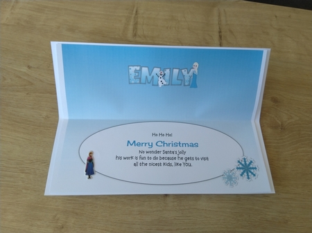 Christmas Snow Princess EMILY large dl insert by Honorscard Appleby