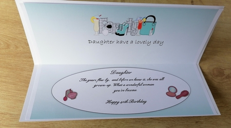 Special Birthday FORTY large dl insert by Honorscard Appleby