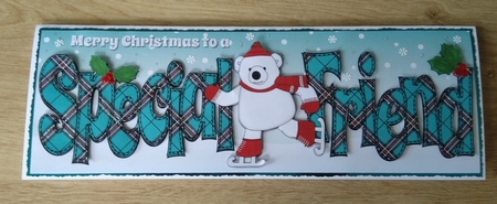 Monty Polar Bear Skating SPECIAL FRIEND large dl 2 by Honorscard Appleby