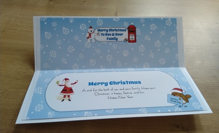 Monty Polar Bear letter to Santa YOU & YOUR FAMILY large dl insert by Honorscard Appleby