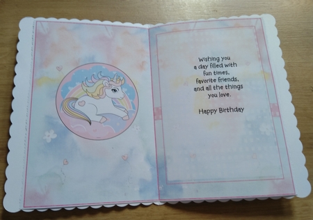 Muted Rainbow Clouds Insert Pink by Honorscard Appleby