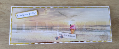 thank you on the beach insert by Honorscard Appleby