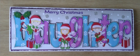 Christmas Fairies with presents DAUGHTER large dl by Honorscard Appleby