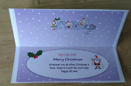 Christmas Fairies with Christmas treats FRIEND large dl 2 insert by Honorscard Appleby