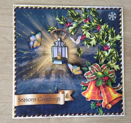 Christmas Flower of Light - Gold Bells by Honorscard Appleby