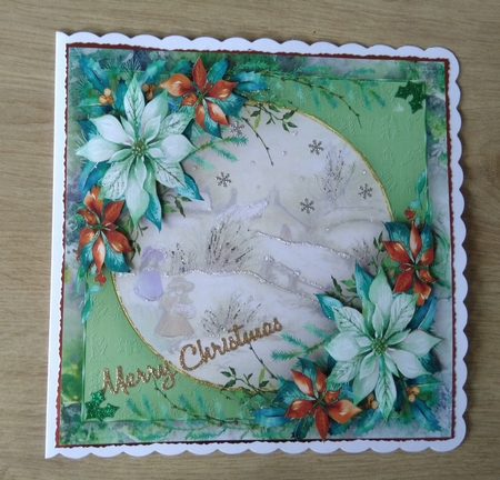 Beautiful Christmas Poinsettias 3 by Honorscard Appleby