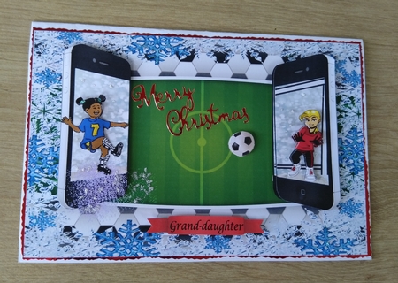 Christmas Football Dual Phones - girls by Honorscard Appleby