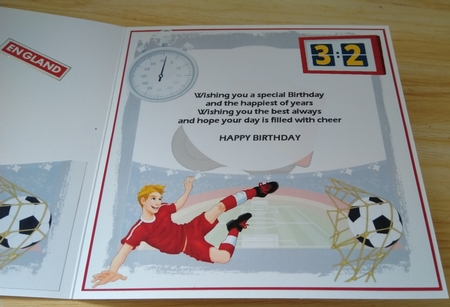 football mania red insert by Honorscard Appleby