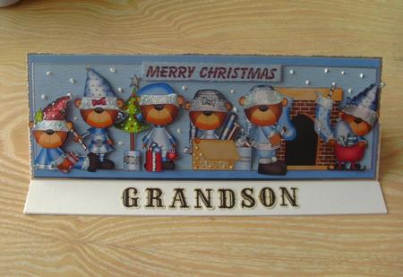 Christmas Bears Large Dl Card by Honorscard Appleby