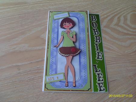 Teenage Girl Dl Card with Decoupage by Honorscard Appleby