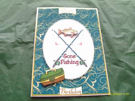 Gone Fishing Green by Honorscard Appleby