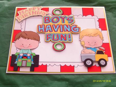 Boys Having Fun with Lorry and Jeep by Honorscard Appleby