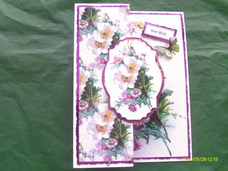Poppy and Daisy Fold Back Card by Honorscard Appleby