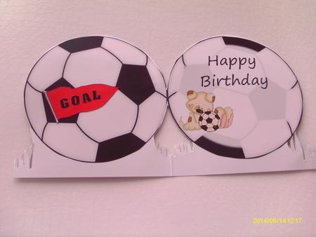 Footie Pup Birthday Shaped Card Insert by Honorscard Appleby