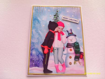 A Christmas Kiss Decoupage by Honorscard Appleby