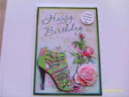 Happy Birthday with Shoe by Honorscard Appleby