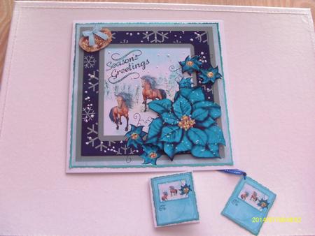 Scenic Seasons Greetings with Gift Tags Topper & Decoupage by Honorscard Appleby